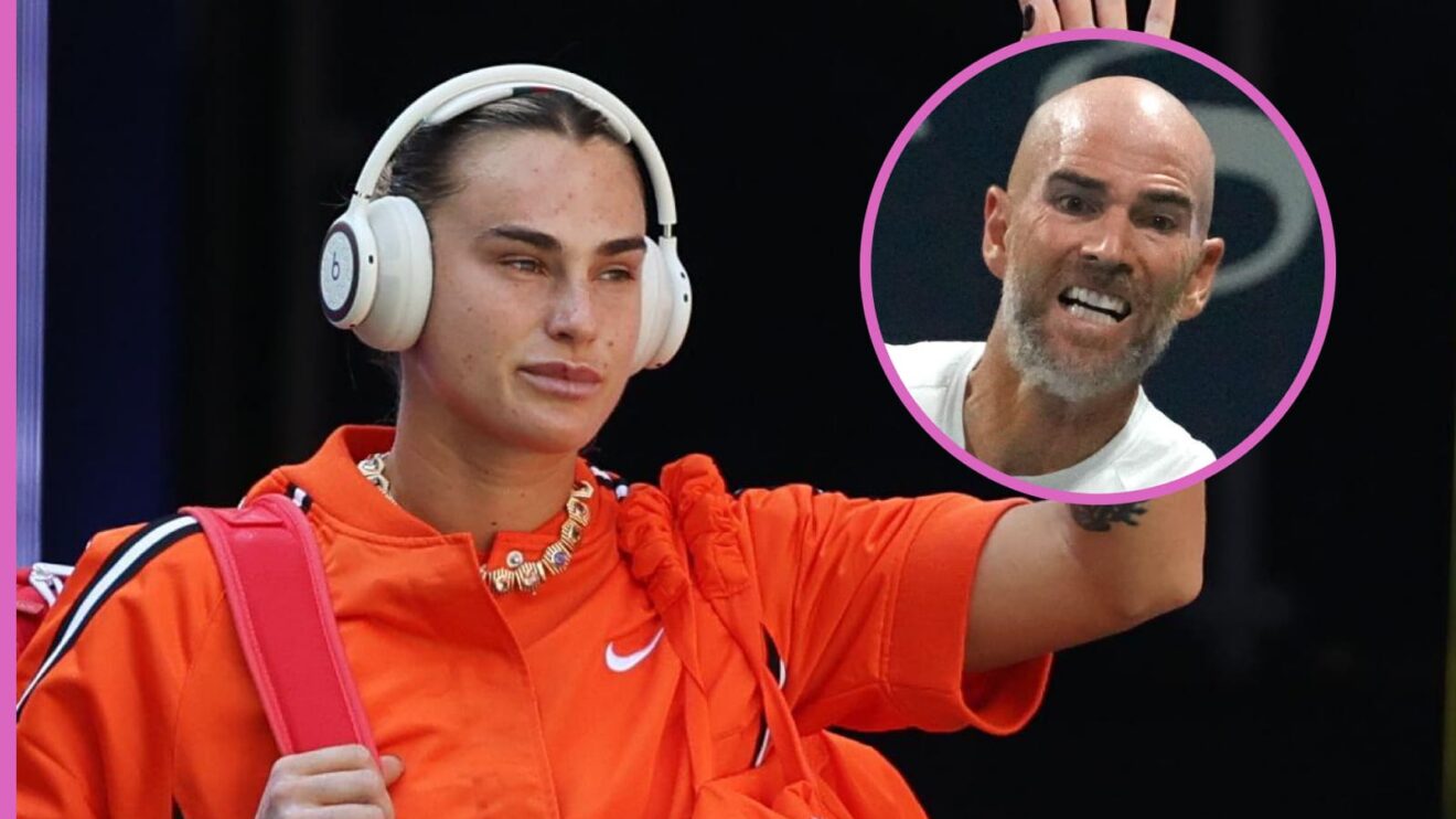 Pictured: Aryna Sabalenka and Adrian Mannarino (inset) at the US Open