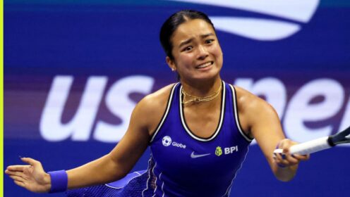 Pictured: Alex Eala in US Open action