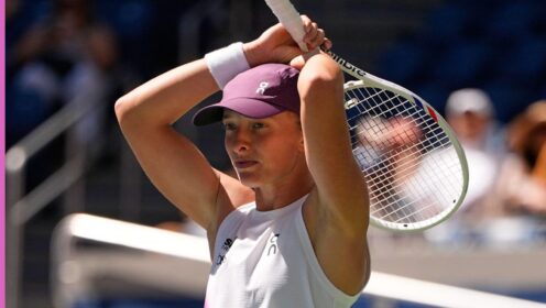 Pictured: Iga Swiatek loses at the US Open