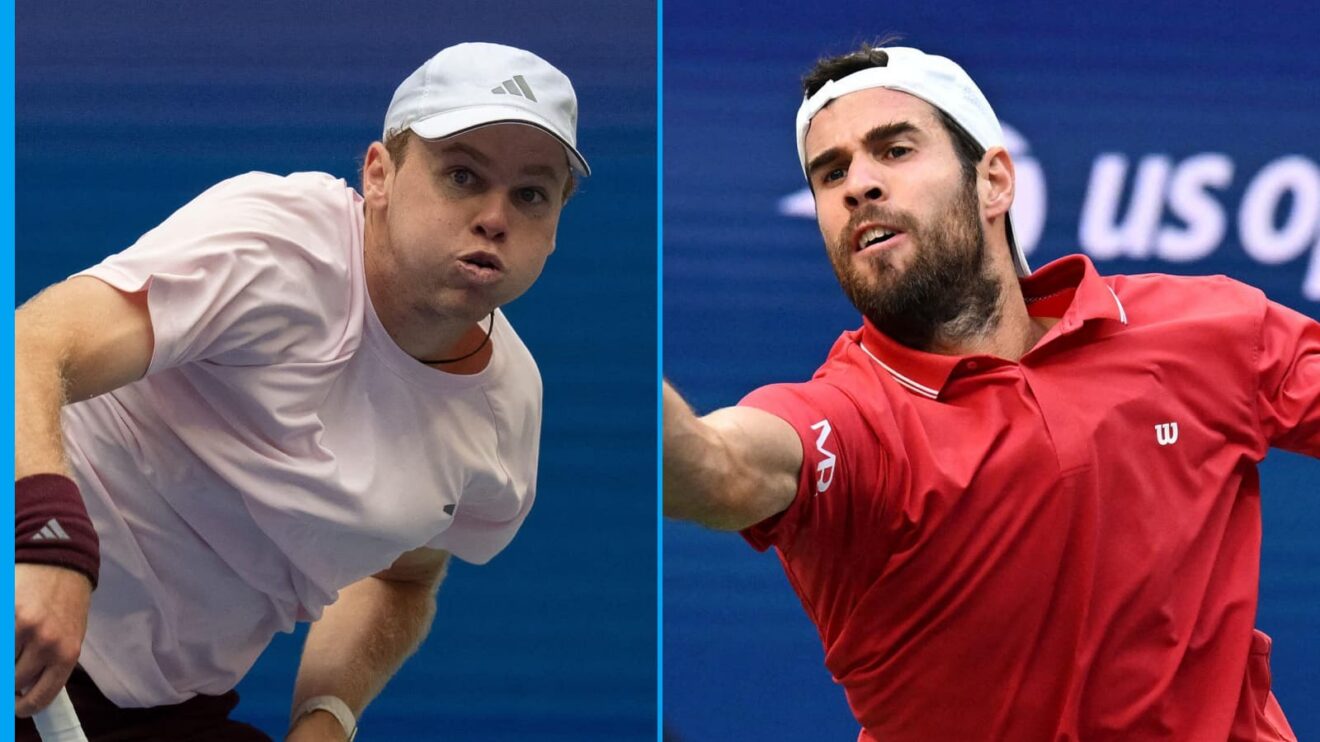 Pictured: Alex Michelsen and Karen Khachanov at the US Open