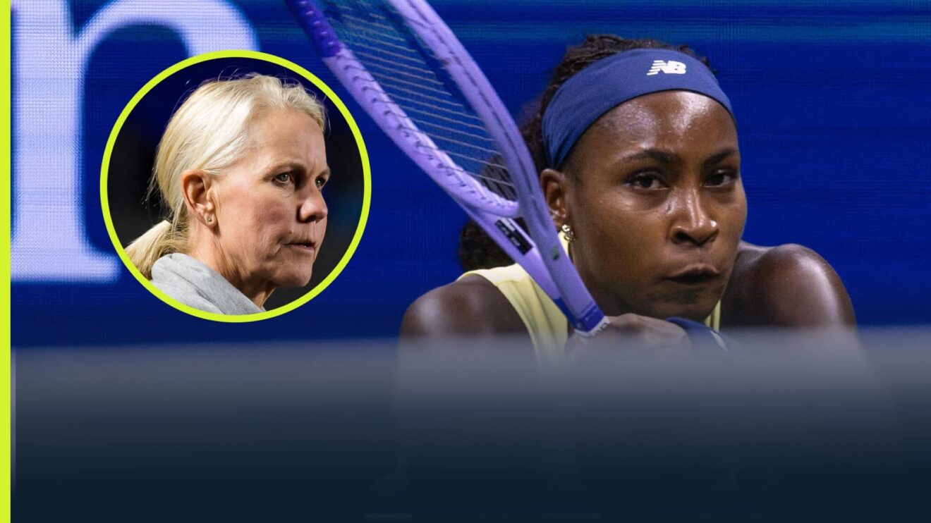 Pictured: Rennae Stubbs (inset) with Coco Gauff