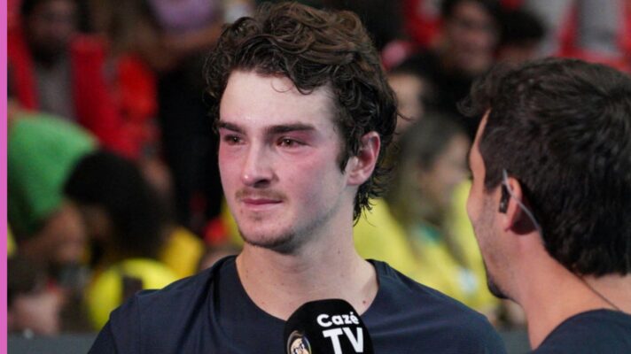 Pictured: An emotional Joao Fonseca