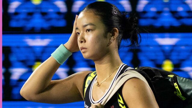 Pictured: Alex Eala at the Singapore Open