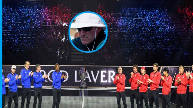 Pictured: The 2026 Laver Cup lineup, with Brad Gilbert (inset)