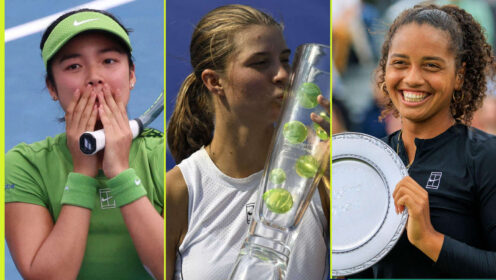 Pictured: Alex Eala, Lilli Tagger and Robin Montgomery