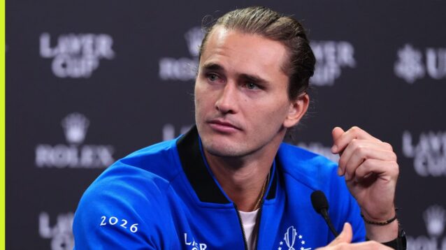 Alexander Zverev attends a press conference