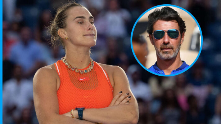 Pictured: Aryna Sabalenka with inset of Patrick Mouratoglou