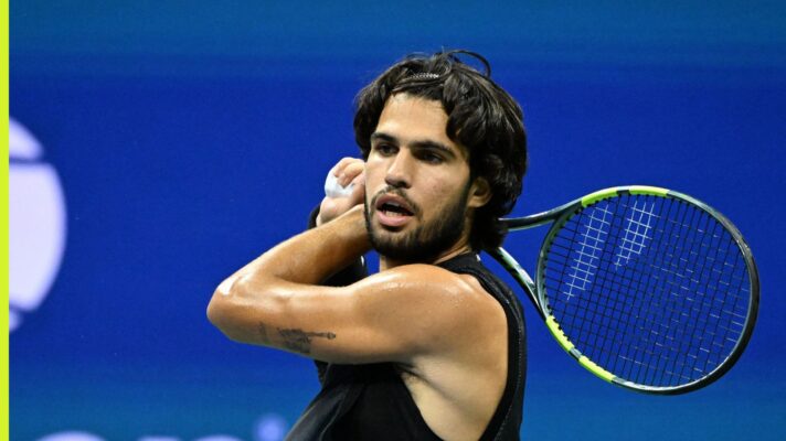 Carlos Alcaraz at the 2026 US Open.