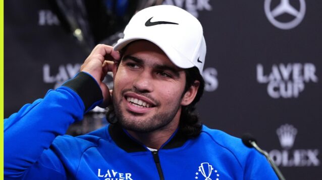 Carlos Alcaraz at the 2026 Laver Cup.