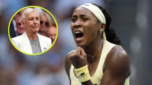Coco Gauff during her third round match at the US Open 2026.