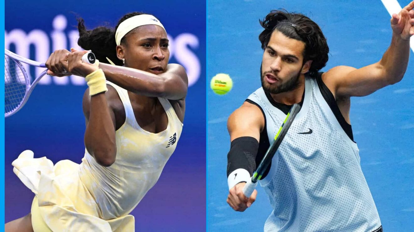 Pictured: Coco Gauff and Carlos Alcaraz at the US Open