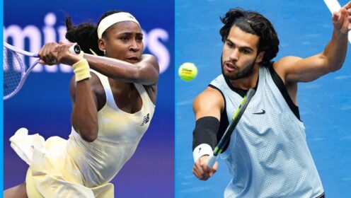 Pictured: Coco Gauff and Carlos Alcaraz at the US Open