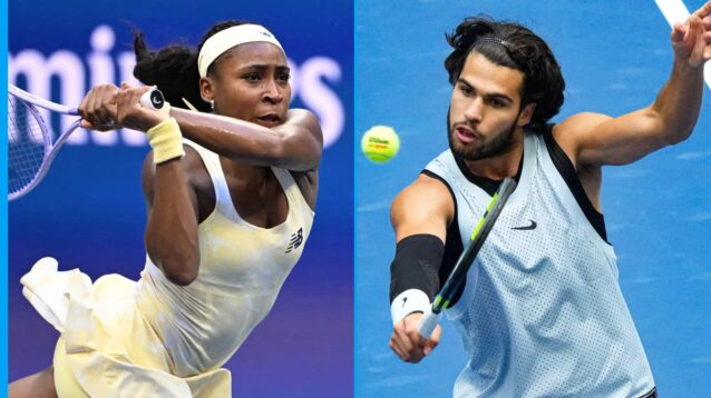 Pictured: Coco Gauff and Carlos Alcaraz at the US Open