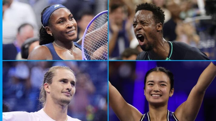 Pictured: Coco Gauff, Gael Monfils, Alexander Zverev and Alex Eala at the US Open
