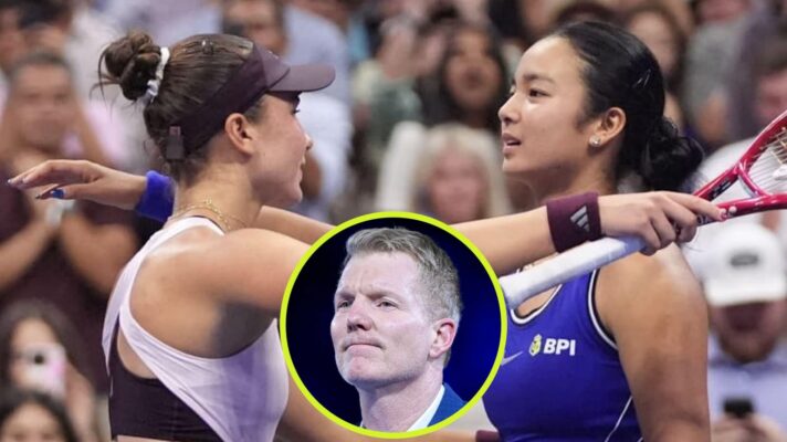 Iva Jovic, Alex Eala and Jim Courier