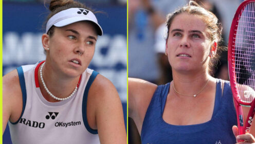 Pictured: Linda Noskova and Emma Navarro