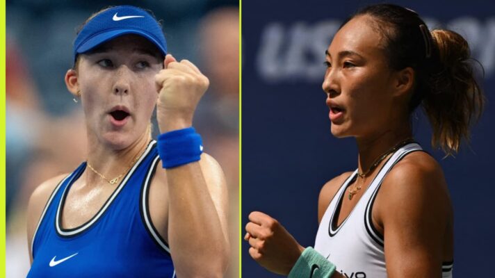 Mirra Andreeva and Qinwen Zheng at the US Open