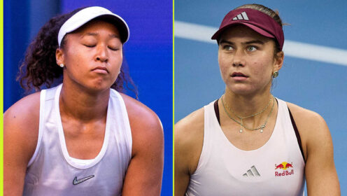 Pictured: Naomi Osaka and Iva Jovic
