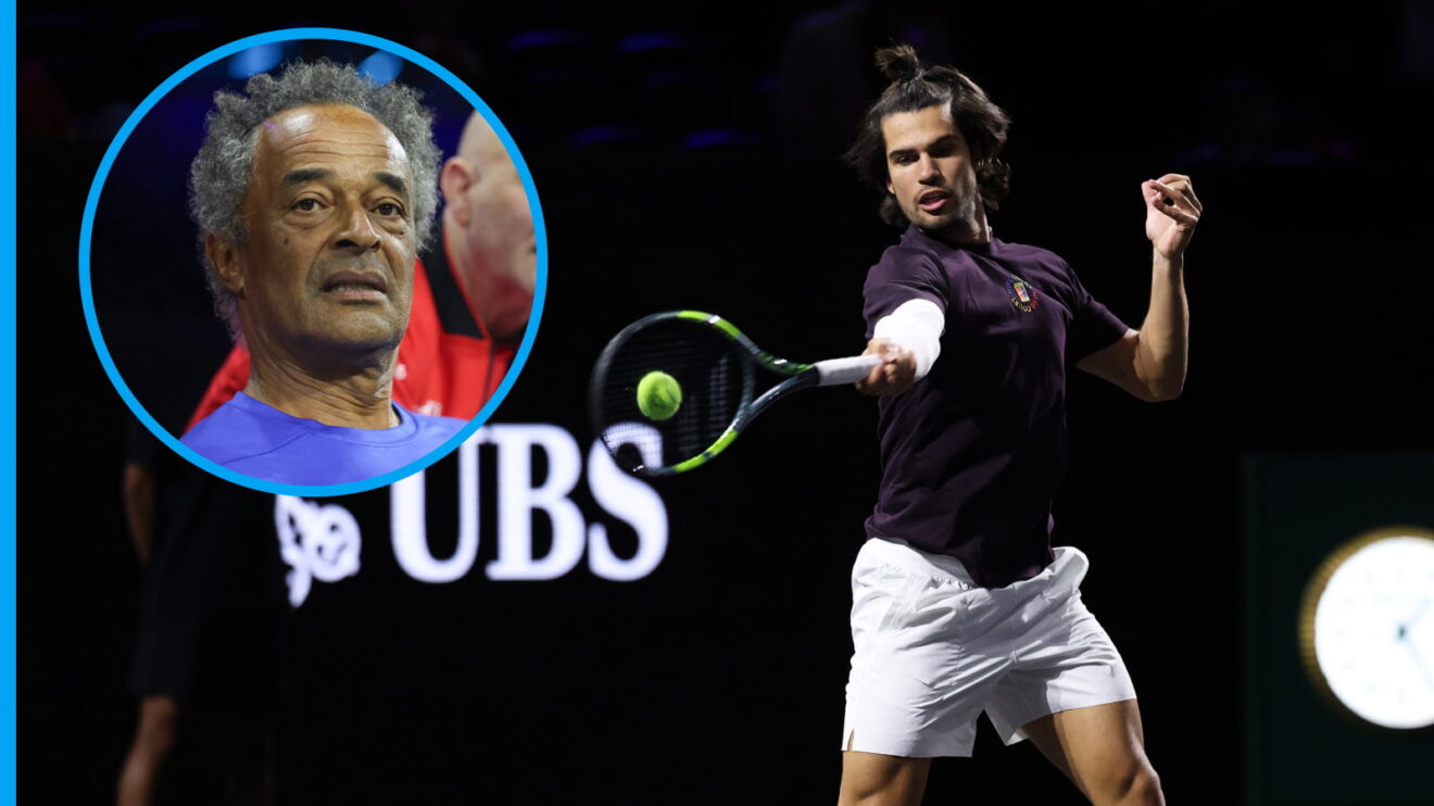 Carlos Alcaraz and Yannick Noah