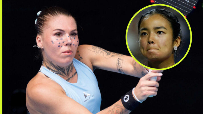 Pictured: Oleksandra Oliynykova with inset of Alex Eala