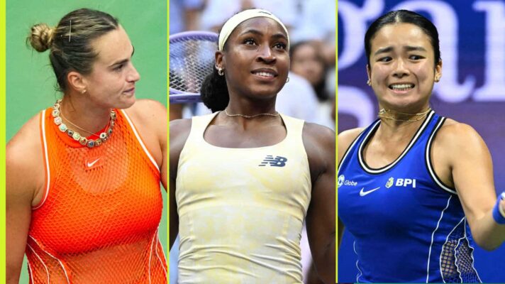 Pictured: Aryna Sabalenka, Coco Gauff, and Alex Eala