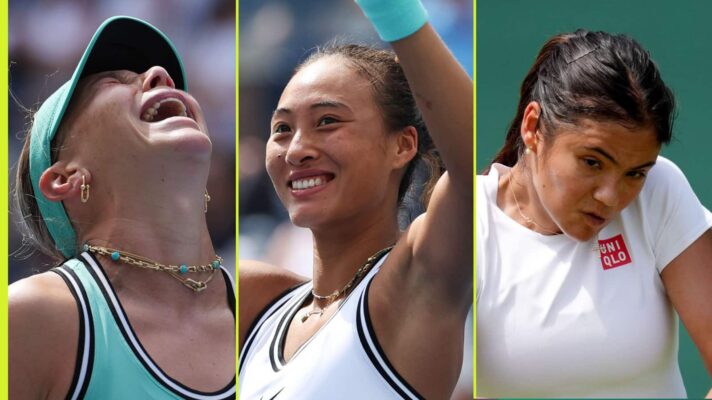 Pictured: Amanda Anisimova, Qinwen Zheng, and Emma Raducanu