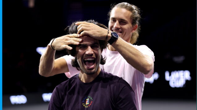 Alexander Zverev and Carlos Alcaraz at the Laver Cup
