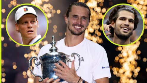 Alexander Zverev, Jannik Sinner and Carlos Alcaraz