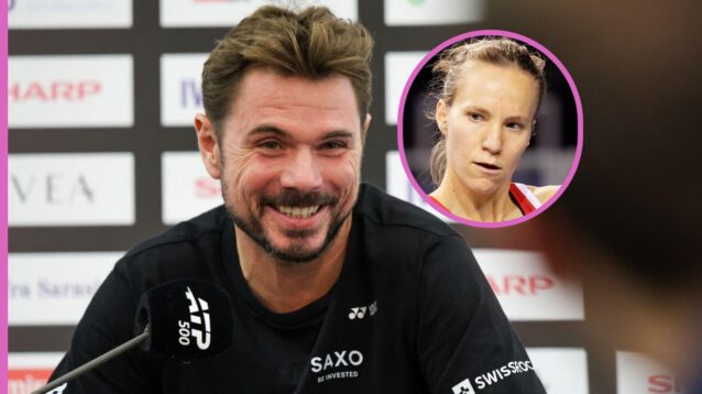 Pictured: Stan Wawrinka and fellow Swiss Viktorija Golubic