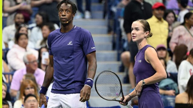 Pictured: Gael Monfils and Elina Svitolina in US Open action