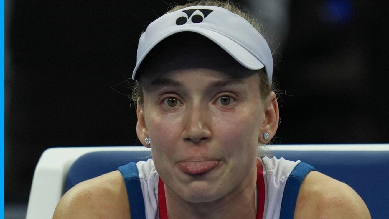 Pictured: Elena Rybakina loses at the Beijing Open