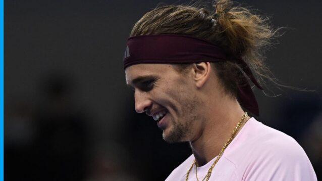 Pictured: Alexander Zverev smiles