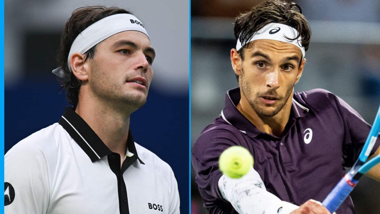 Pictured: Taylor Fritz and Lorenzo Musetti