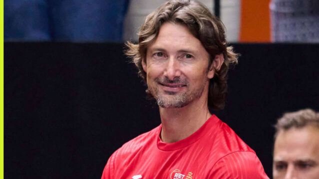 Pictured: A smiling Juan Carlos Ferrero