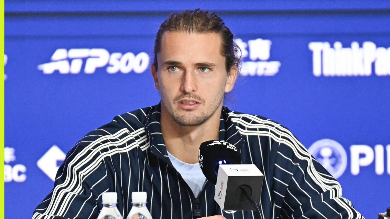 Alexander Zverev speaking to the media at the 2026 China Open.