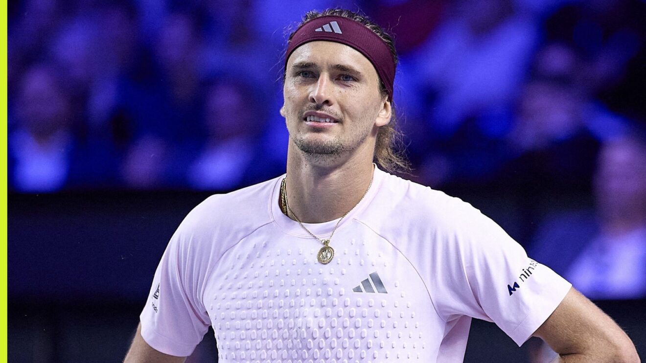 Alexander Zverev during his Vienna Open first round match against Martin Landaluce.