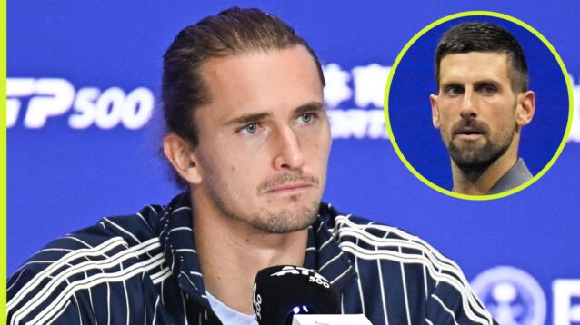 Alexander Zverev and Novak Djokovic