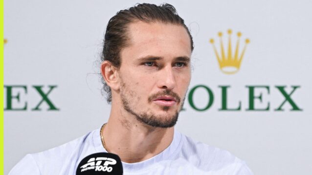 Alexander Zverev speaks at a press conference