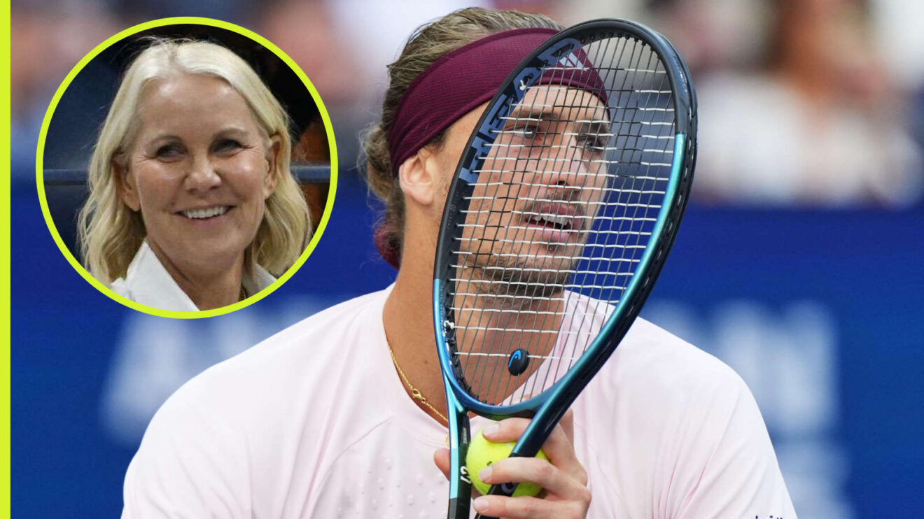 Pictured: Alexander Zverev with inset of Rennae Stubbs