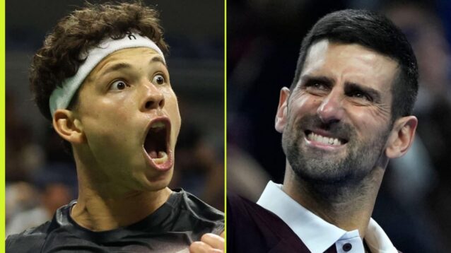 Ben Shelton and Novak Djokovic