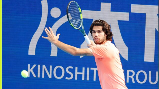 Carlos Alcaraz at the 2026 Japan Open.