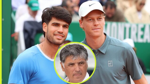 Carlos Alcaraz, Jannik Sinner and Toni Nadal