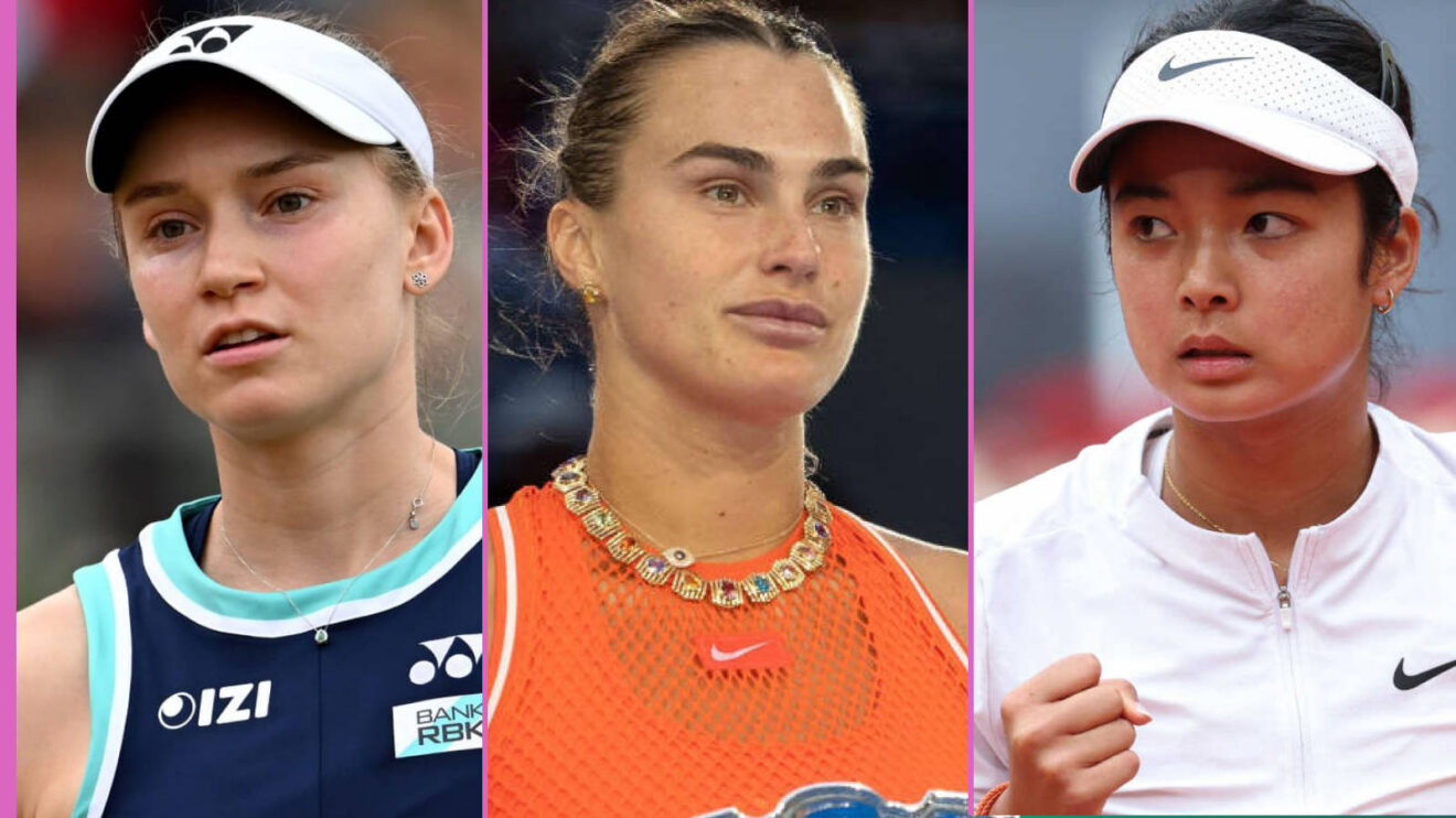 Pictured: Elena Rybakina, Aryna Sabalenka, Alex Eala