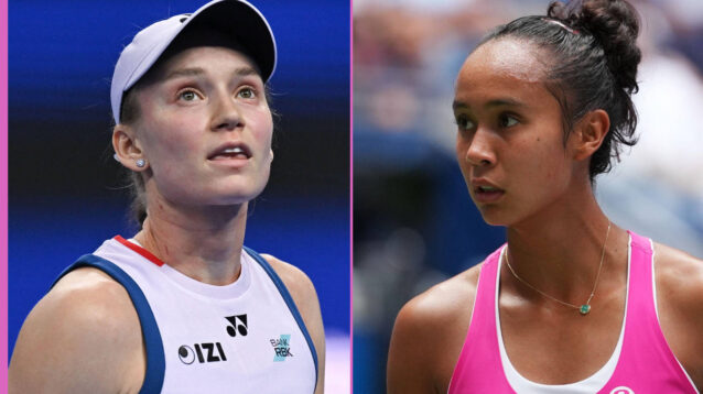 Pictured: Elena Rybakina and Leylah Fernandez