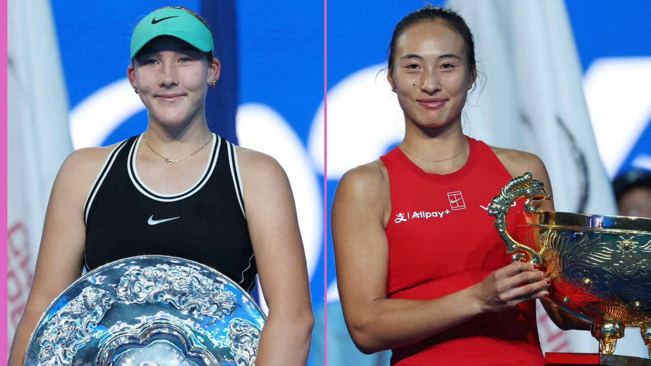 Pictured: Mirra Andreeva and Zheng Qinwen