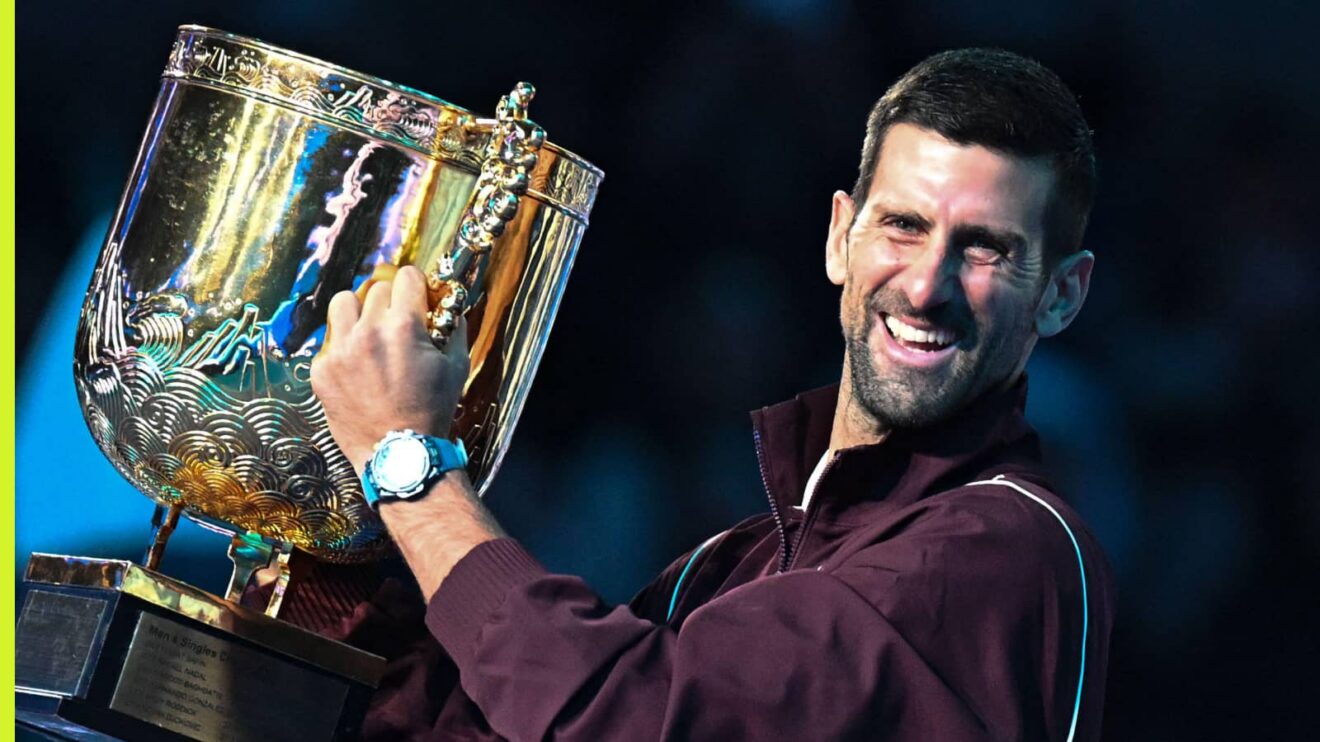 Novak Djokovic with the China Open trophy