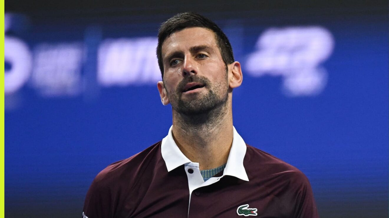 Novak Djokovic during his match