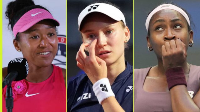 Naomi Osaka, Elena Rybakina and Coco Gauff