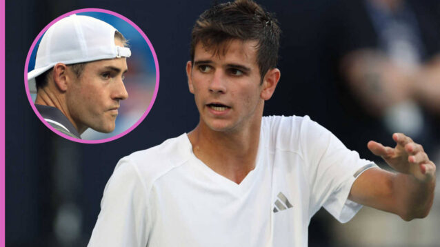 Pictured: Rafael Jodar with inset of John Isner