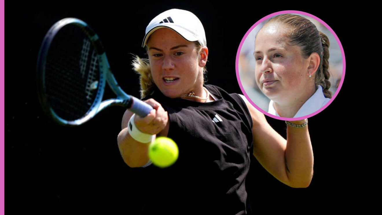 Pictured: Sonay Kartal with an inset of Jelena Ostapenko
